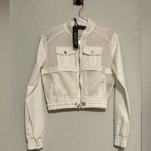 White crop jacket